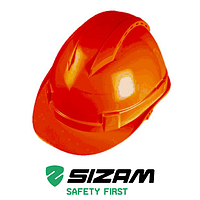 Каска защитная с вентиляцией Sizam Safe-Guard оранжевая 35083
