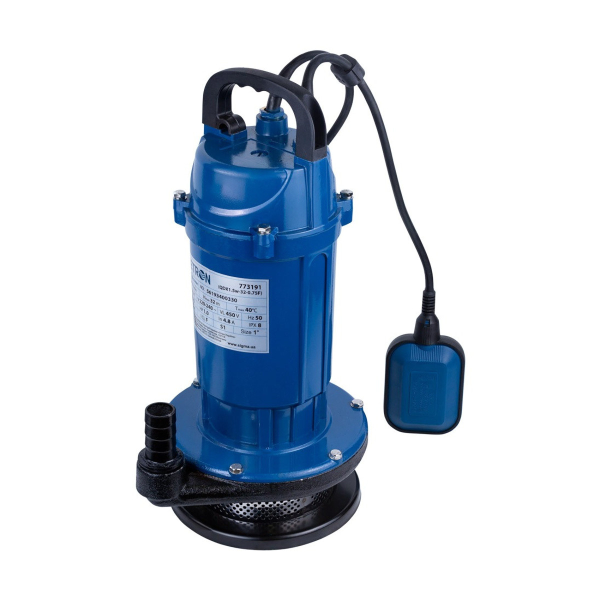 Дренажний насос Wetron QDX1.5w-16-0.37F (773191) 0.37кВт Hmax 15м Qmax 140л/хв