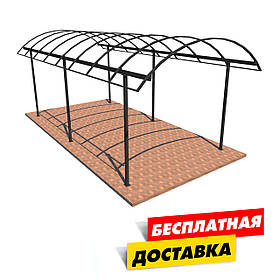 Автомобільний навіс Арковий "Збери Сам" 8000х4000 мм