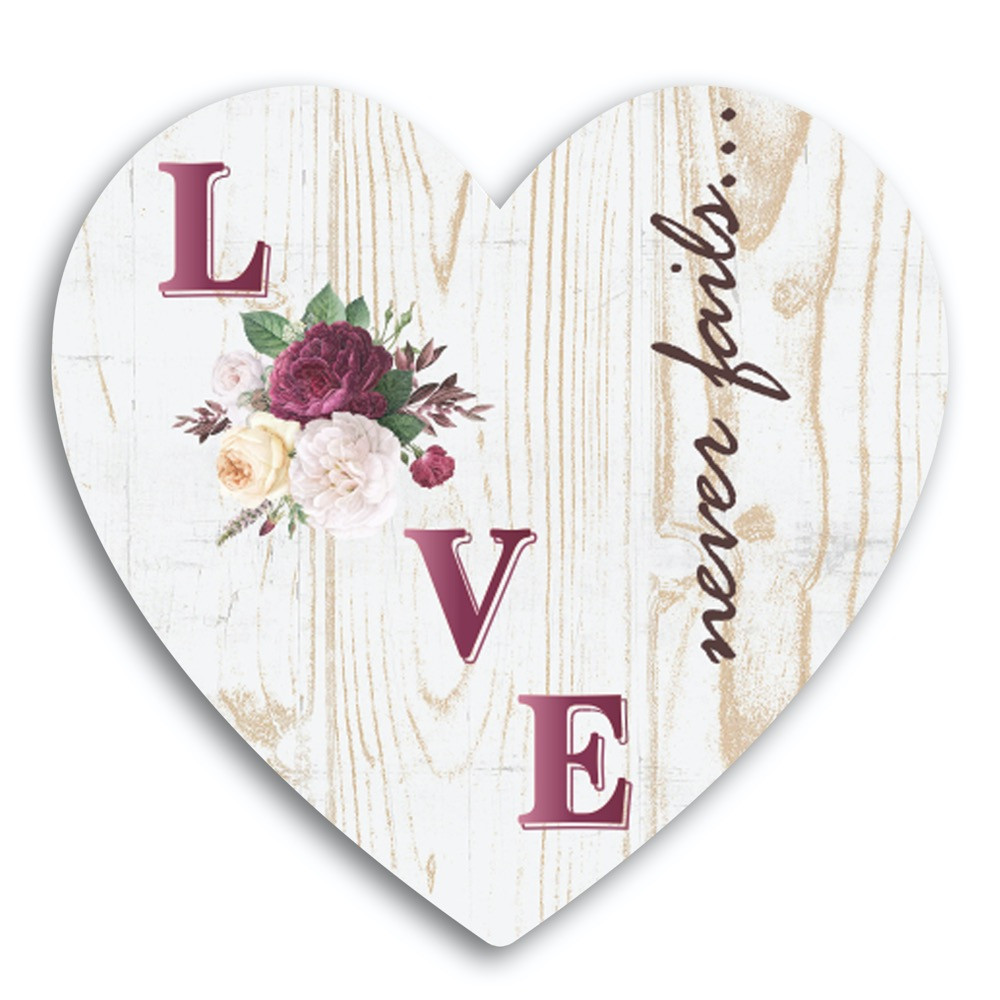 Декоративна дерев'яна табличка Серце Love