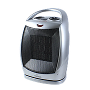 Якісний побутовий тепловентилятор обігрівач Crownberg CB-7749 дуйчик з функцією обертання 1500 Вт Grey