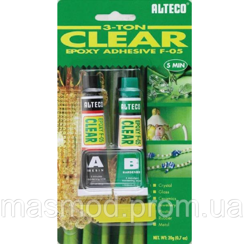 Двухкомпонентный Эпоксидный Клей 5 Минут Alteco 3-Ton Clear Epoxy ...