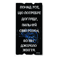 Декоративна дерев'яна табличка 30 15 "Понад усе, що потребує догляду, пильнуй свій розум..."