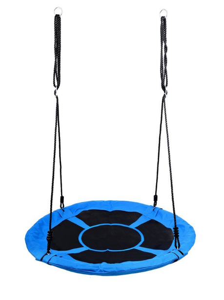 Садова гойдалка гніздо підвісна FUNFIT Двоколірна дитяча 100 см кругла