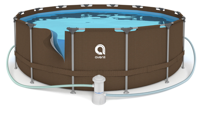 Купить Бассейн каркасный Avenli 427х84см 15в1 (Коричневый), цена 11677 ...