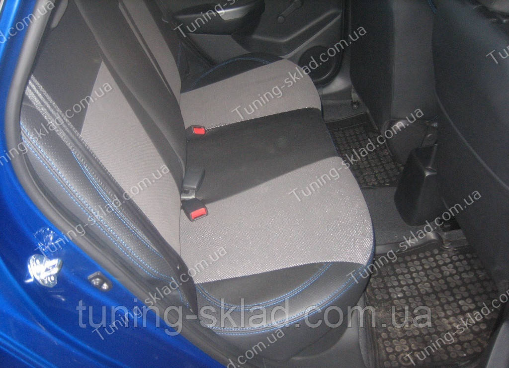 Чохли на сидіння Кіа Ріо 3 хетчбек (чохли з екошкіри Kia Rio 3 стиль Premium), фото 1