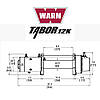 Лебідка для посередника Warn Tabor 12k (12 Вольт / 5440 кг), фото 2