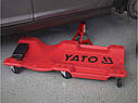 Лежак Автослюсаря на 200 кг (L=1000 мм) 6 Поворотних Коліс YATO® YT-0880, фото 4