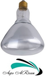 Лампа інфрачервона 250 Вт біла, загартоване скло