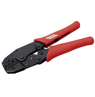 Кліщі для обтиску контактів з тріскачкою MASTERTOOL 220 мм