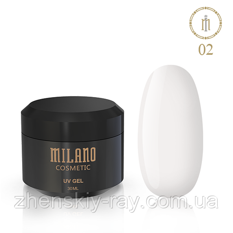 Гель-желе для нарощуючи нігтів Milano, 30 мл No 02 (світло-сірий), фото 1