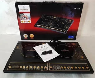 Електроплита подвійна індукційна, плита Crownberg Німеччина | Сенсорна 2 конфорки 4000 Вт