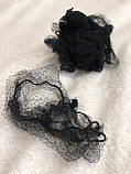 Нейлонова чорна сітка для волосся під перуку для зачіски, стрижки, фарбування,сна чи танців, фото 2