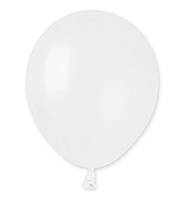 Воздушные шары (13 см) 10 шт, Италия, цвет - белый (металлик)