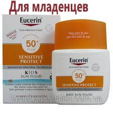 Флюид солнцезащитный Эуцерин Eucerin Kids Sun для младенцев и детей 50 ml - фото 1 - id-p1641378063