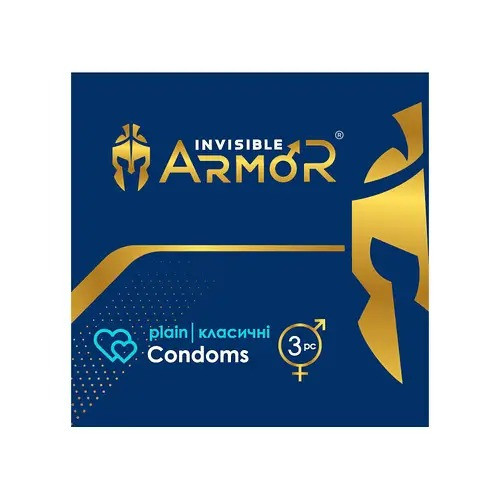 Презервативи латексні Invisible Armor класичні 3 шт/ уп