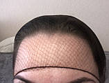 Нейлонова темно-коричнева сітка для волосся під перуку для зачіски, стрижки, фарбування,сна чи танців, фото 2