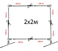Стойка 2*2 м каркас разборной Пресс-вол для банера конструкция под банер и фотозони 2*2