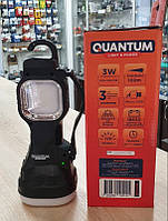 Ліхтар кемпінговий QUANTUM Stalker з сонячною батареєю  3W LED+2W COB,  з/п USB