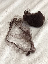 Нейлонова темно-коричнева сітка для волосся гуртом під перука для зачіски, стрижки, фарбування,сна чи танців