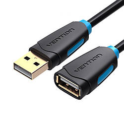 USB-кабель-подовжувач Vention USB 2.0 Male to USB Female 0.5M PVC Black (CBCBD)