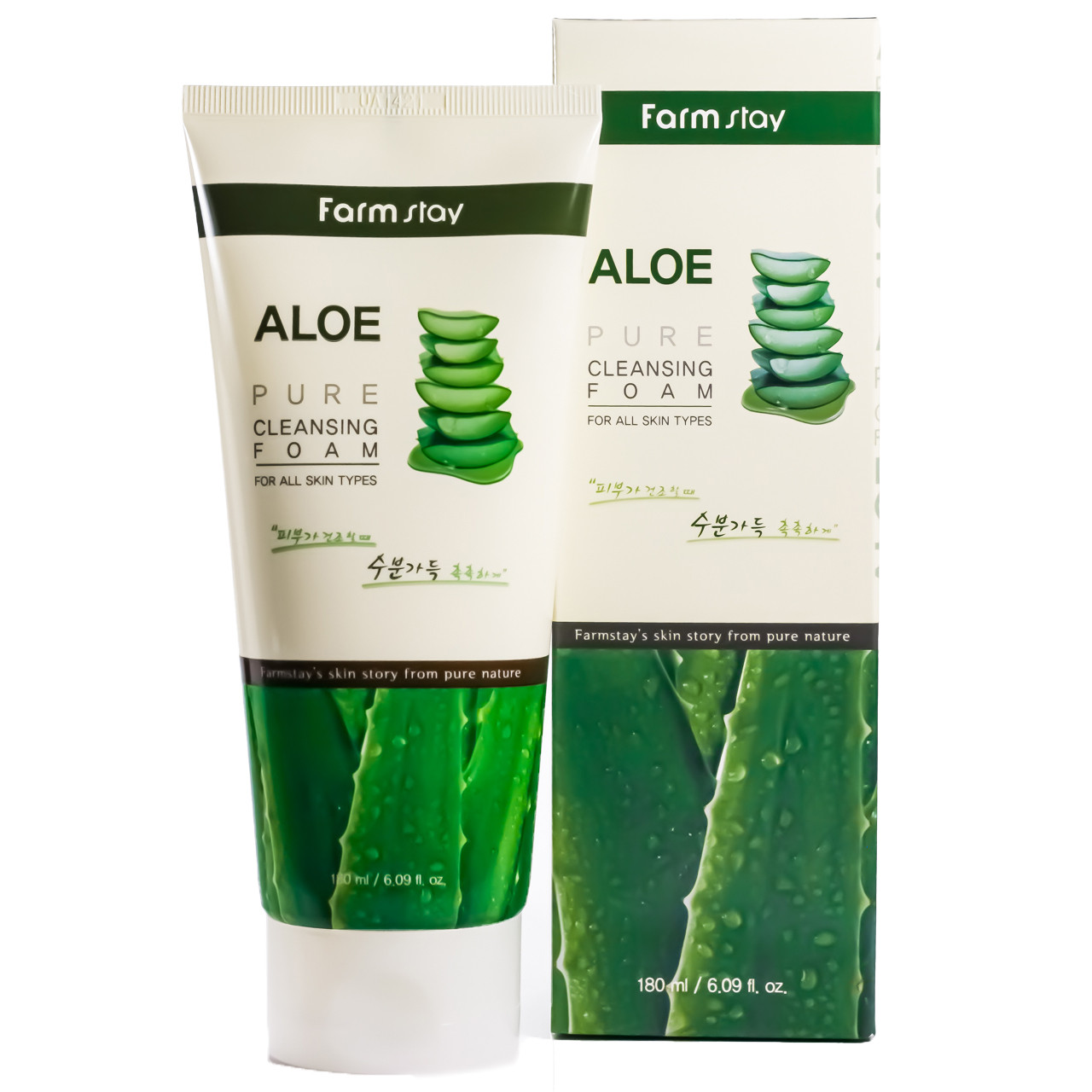 Пінка для вмивання FarmStay Aloe Pure Cleansing Foam заспокійлива 180 мл