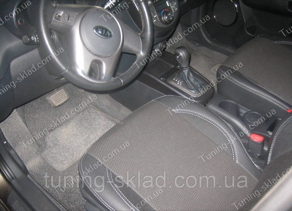 Чохли на сидіння Кіа Соул (чохли з екошкіри Kia Soul стиль Premium), фото 1