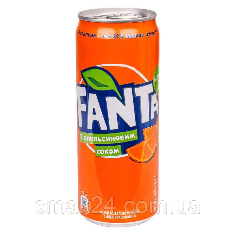 Напій Fanta апельсин 0,33л з/б