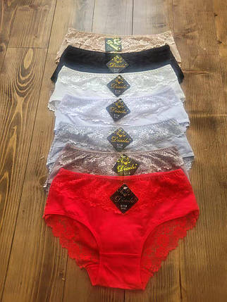 Труси бавовняні з мереживом, фото 1