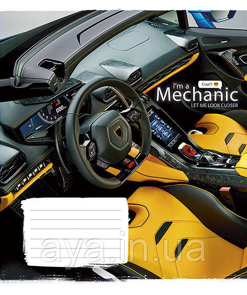 Зошит шкільний на скобі, 18 арк., ВД лак, лінійка ШКОЛЯРИК, фото 1