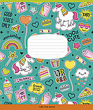 Зошит шкільний на скобі, 18 арк., ВД лак, клітинка ШКОЛЯРИК, фото 2