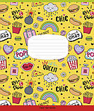 Зошит шкільний на скобі, 18 арк., ВД лак, клітинка ШКОЛЯРИК, фото 3