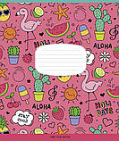 Зошит шкільний на скобі, 18 арк., ВД лак, клітинка ШКОЛЯРИК, фото 4