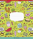 Зошит шкільний на скобі, 18 арк., ВД лак, клітинка ШКОЛЯРИК, фото 5