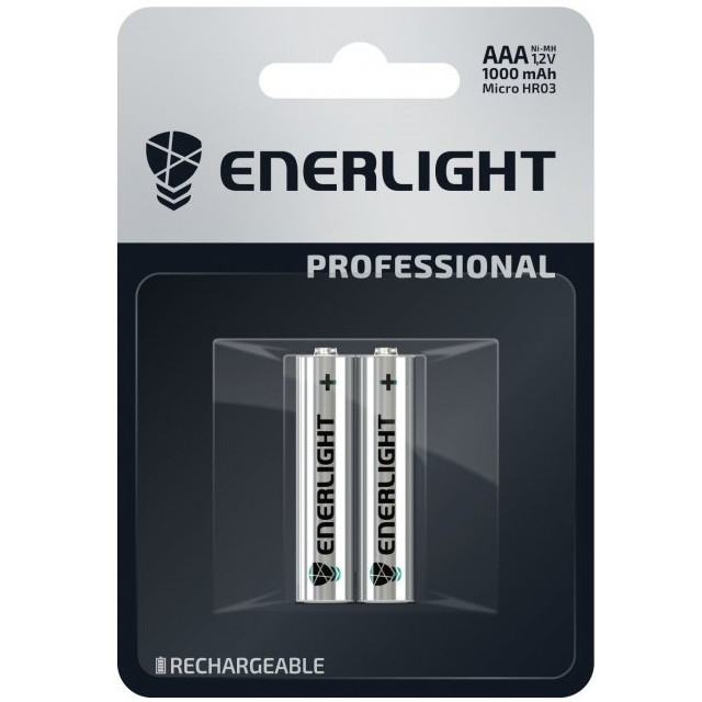 Акумулятори AAA мініпальчики 1000mAh ENERLIGHT professional HR03 Ni-Mh 1.2V 2шт
