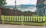 Дерев'яний парканчик "Люкс" 2000*500 мм (Дуб) - у світло-зеленому кольорі (від 5 секцій), фото 3