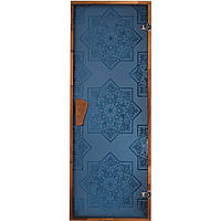 Дверь для сауны и хаммама Tesli Сезам Blue RS 1900 х 700