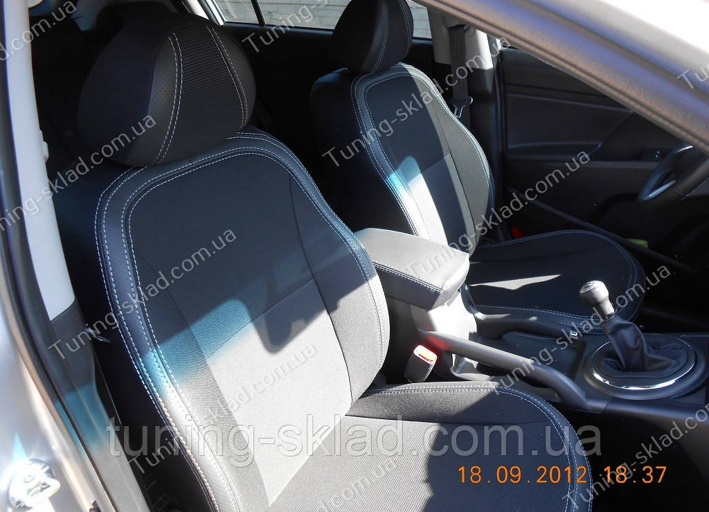 Чохли на сидіння Кіа Спортейдж 3 (чохли з екошкіри Kia Sportage 3 стиль Premium), фото 1