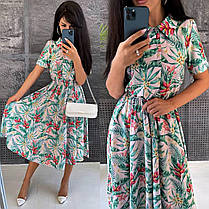 Стильне плаття на ґудзиках із вільною спідницею софт, фото 2