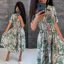 Стильне плаття на ґудзиках із вільною спідницею софт, фото 3