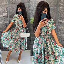 Стильне плаття на ґудзиках із вільною спідницею софт, фото 4