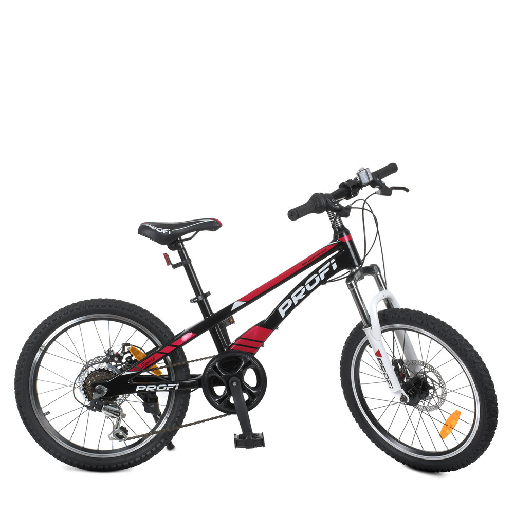Спортивний дитячий велосипед 20 дюймів (магнієва рама, Shimano 6SP) Profi LMG20210-3 Чорний