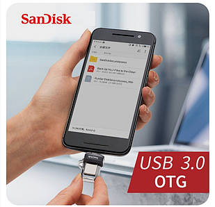USB накопичувач (флешка) microUSB і USB 64Gb SanDisk