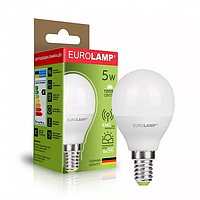 Лампа LED EUROLAMP G45 5W E14 3000K 220V LED-G45-05143(EURO) ("Шар", светодиодная)