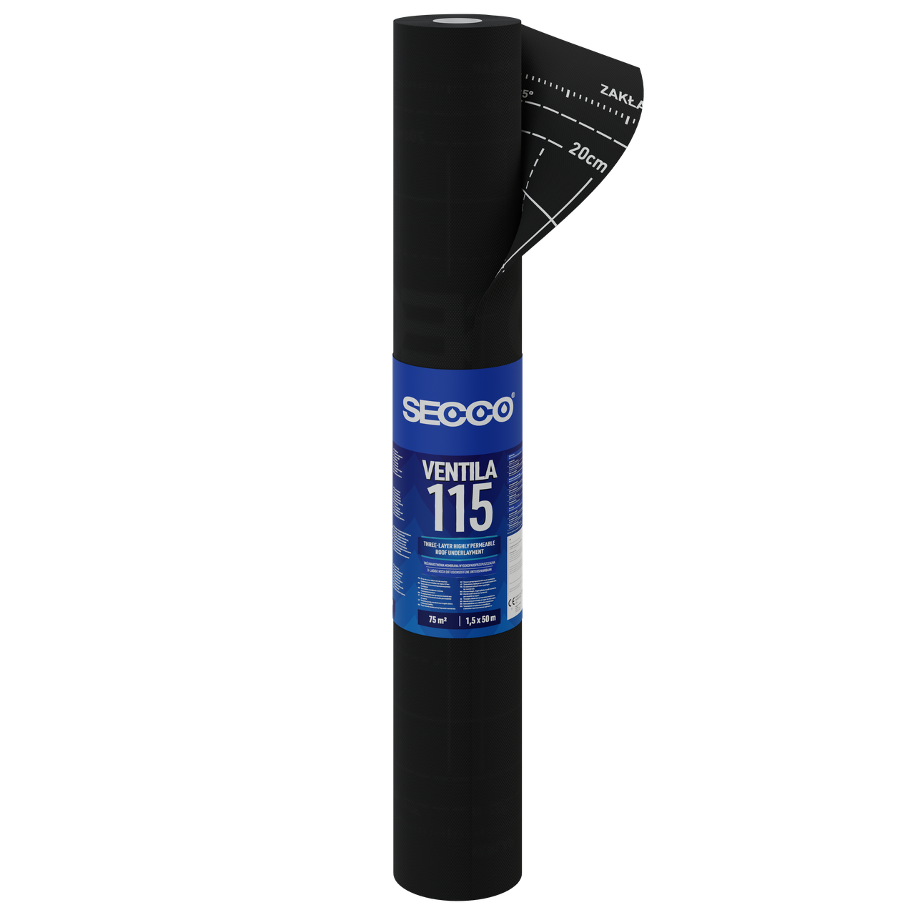Secco Smart - Тришарова супердифузійна мембрана краще Strotex, Marma, Eurovent, 115 г/м2, 75м2, Польща
