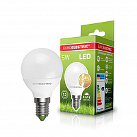 Лампа LED EUROELECTRIC G45 5W E27 4000K 220V LED-G45-05144(EE) ("Шар", світлодіодна)