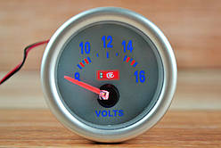 Показник напруги (вольтметр) LED 12В 52mm з підсвіткою