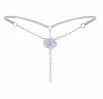 Труси з перлами one size білий