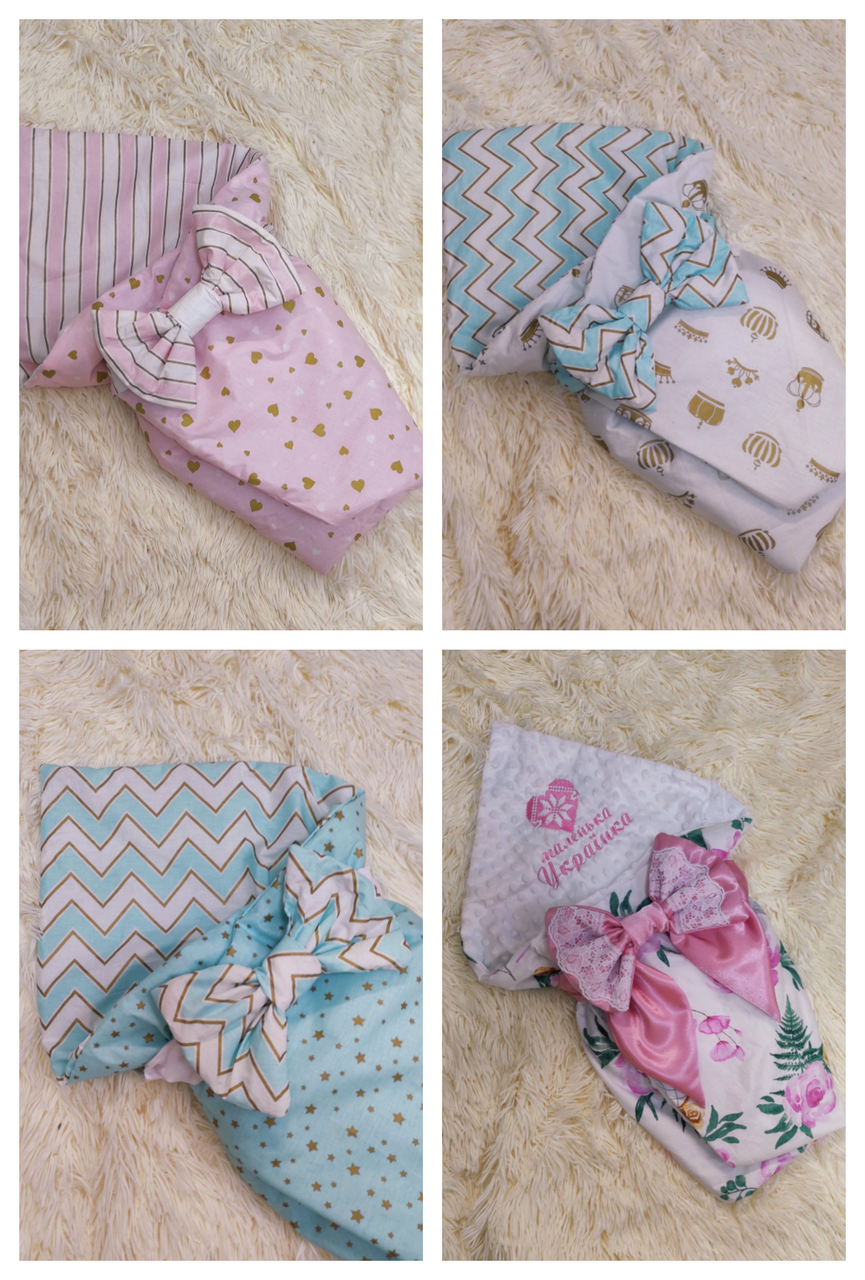 Детский летний конверт на выписку с капюшоном, конверт-одеяло, нарядный ...