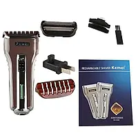 2в1 Акумуляторна електробритва KEMEI A 588 + тример для бороди